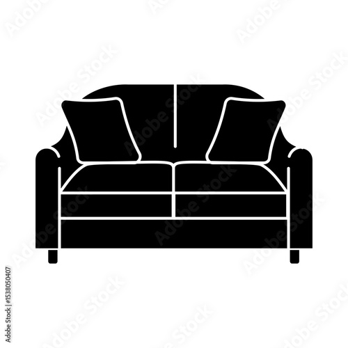 Couch Icon Glyph