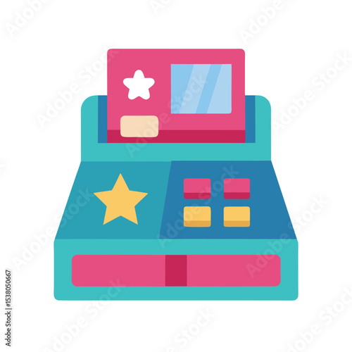 pretend play cash register with star buttons