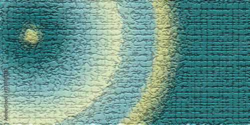 close up of blue knitted fabric