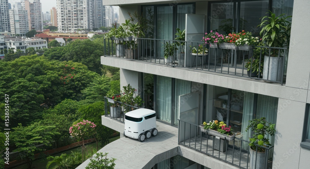 Fototapeta premium Modern apartment building exterior