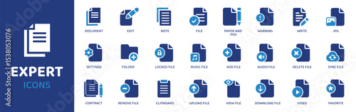 Files - Icon Collection. Thin Line Set contains such Icons as File, Folder, Document, Report, Note, Page, Record and more. Simple web icons set.