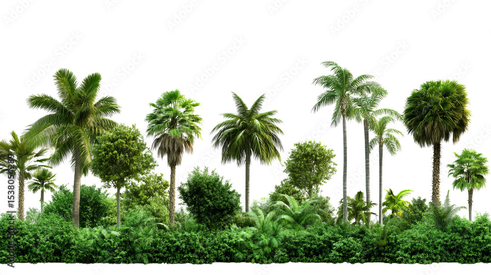 Obraz premium Rain forest trees landscape