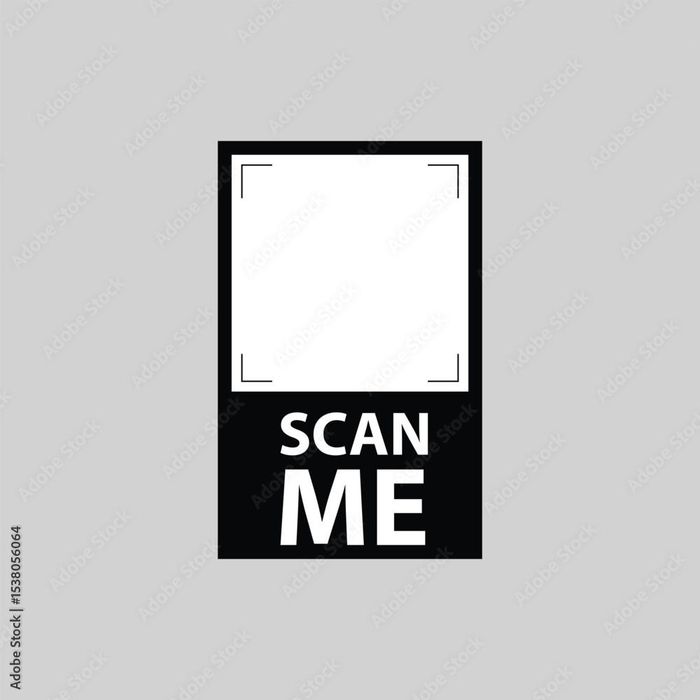 Fototapeta premium Bold Bottom Caption QR Frame