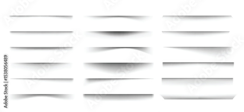 Paper shadow effect realistic overlay divider transparent poster banner shadows vector flyer border