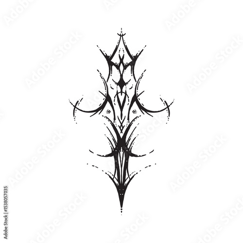 Hand drawn neo tribal tatoo 