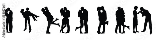 romantic couple silhouette