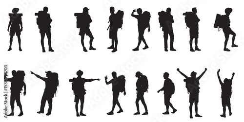 set backpacker silhouette