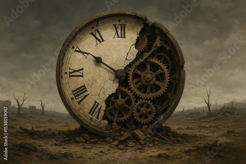 emotional abstract art broken time pressure