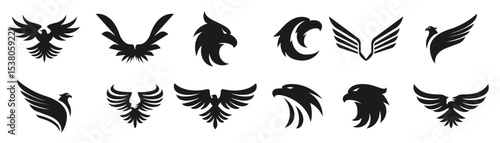 Eagle logo collection. Set of eagle icons. Vector eagle logotype. Vector