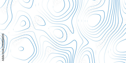   Landscape geodesy topography map background.  Line texture pattern-white blue illuminated topographic lines on transparent background.
