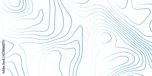   Landscape geodesy topography map background. white  blue illuminated topographic lines on transparent background. Line texture pattern
