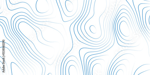   Landscape geodesy topography map background. white  blue illuminated topographic lines on transparent background. Line texture pattern
