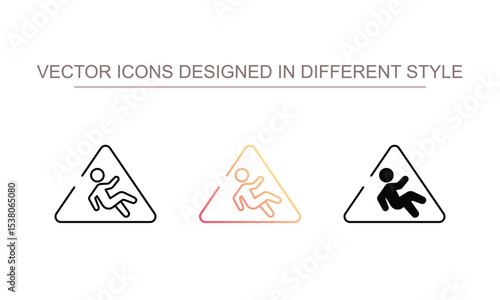 Slippery Floor icon design with white background stock illustration