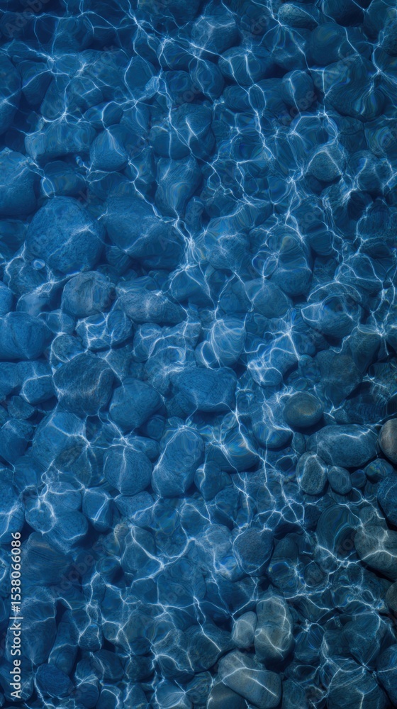 Obraz premium Clear Blue Water Over Rocks