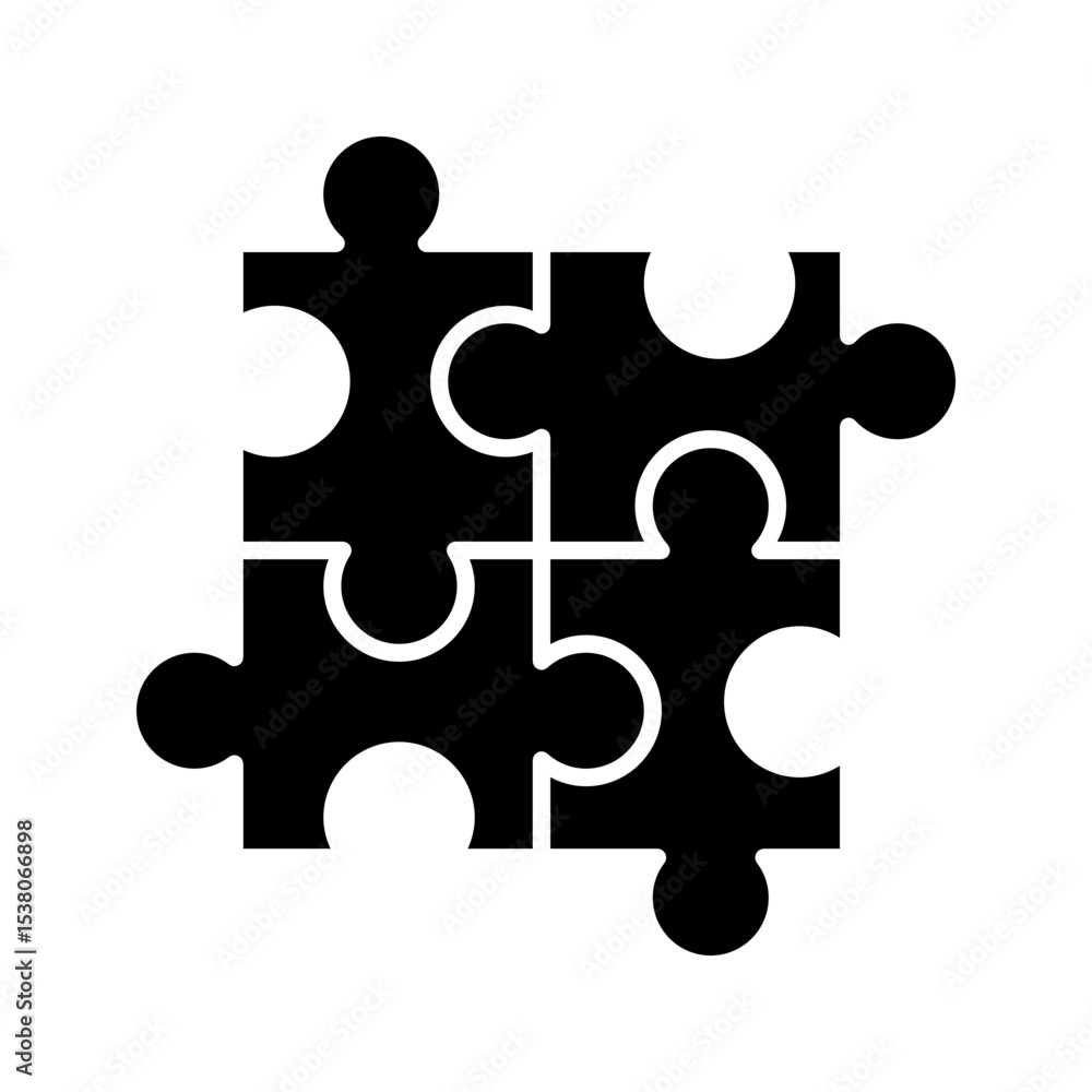 puzzle icon white on background puzzle icon white on background
