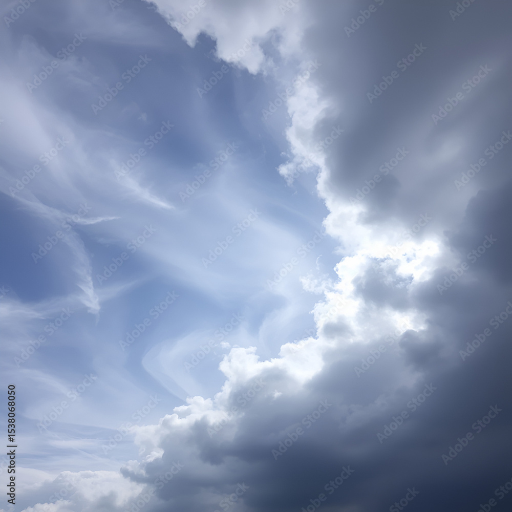 Obraz premium Light and Dark Swirling Clouds