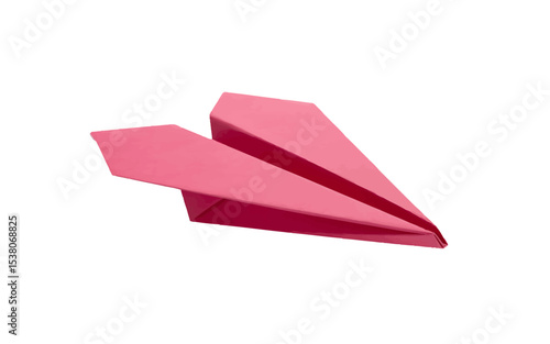 A Bright Pink Origami Paper Airplane A Simple Guide to Folding