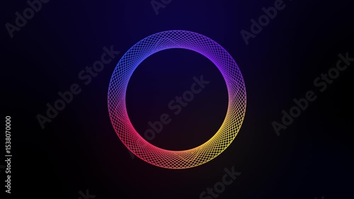 Gradient Abstract gradient color round typography animation