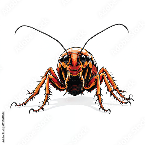 Cockroach cartoon vector illustration isolated