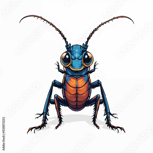 Cockroach cartoon vector illustration isolated