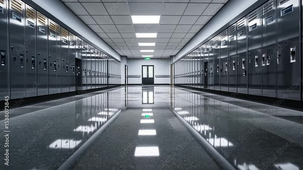 Empty School Corridor Empty School Corridor