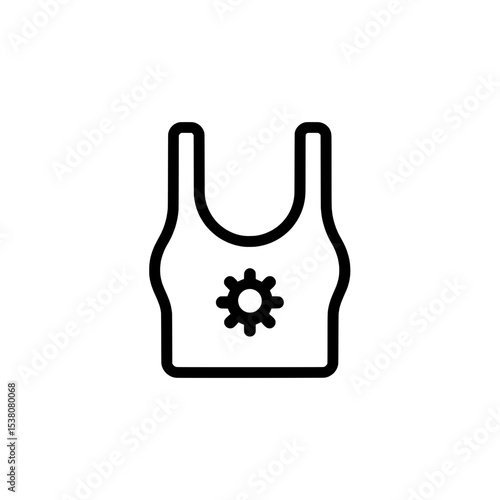 Icon of a sleeveless tank top with a floral design, representing summer fashion and casual clothing.