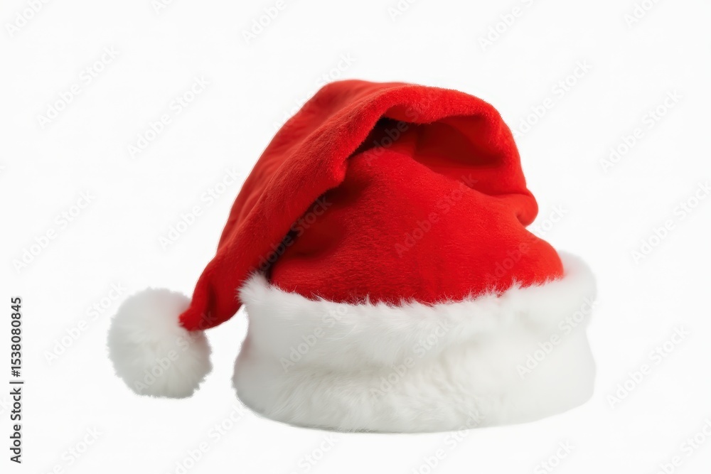 Santa Claus hat or christmas red cap isolated on white background with high quality clipping mask (alpha channel) for quick isolation. Easy to selection object. Santa Claus hat or christmas red cap isolated on white background with high quality clipping mask (alpha channel) for quick isolation. Easy to selection object.