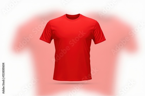 Red t-shirt, clothes on isolated white background