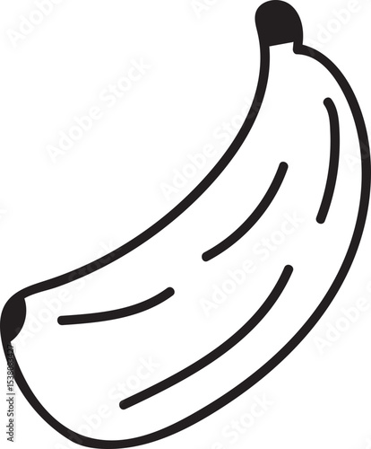 simple hand-drawn banana