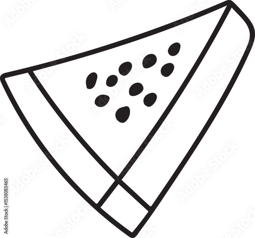 simple hand-drawn watermelon slices

