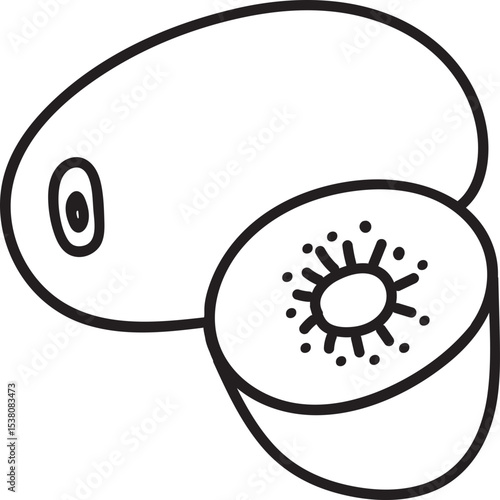 simple hand-drawn kiwi
