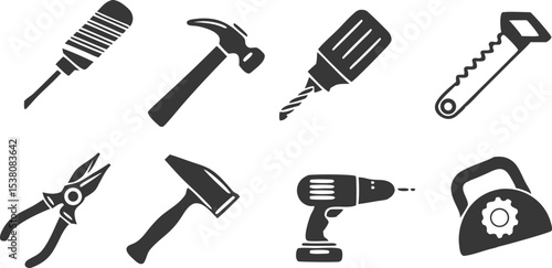 hardware, tools, construction, repair, handyman, workshop, screwdriver, hammer, wrench, pliers, drill, saw, utility knife, crowbar, mechanic
