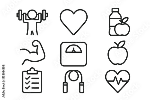 Focus on fitness with healthy habits, exercise routines, and nutrition items for a balanced lifestyle