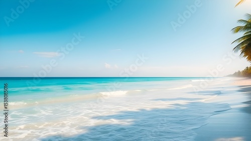 Wallpaper Mural Scenic Tropical Beach Landscape on Sunny Summer Day – Copy Space Torontodigital.ca