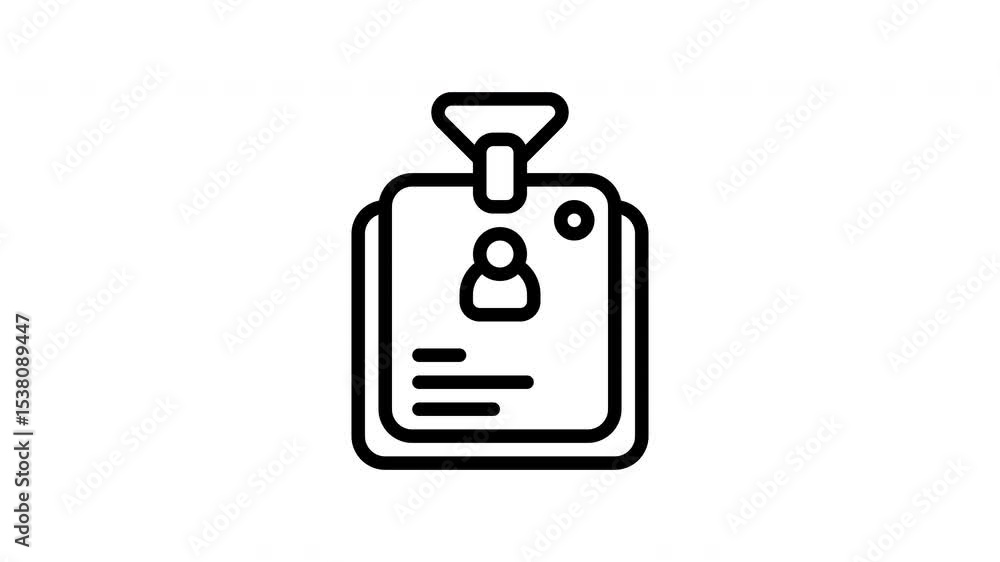 Id Card Animation Icon Id Card Animation Icon