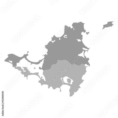 map of Saint Martin Island shadow