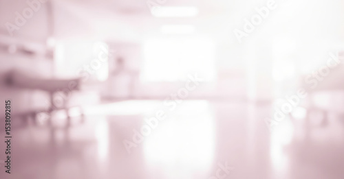 Wallpaper Mural Blurred hospital hallway with beds and bright light. Torontodigital.ca