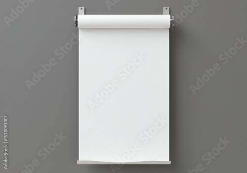 Wallpaper Mural Rolled White Photography Backdrop Mounted on a Gray Wall Torontodigital.ca