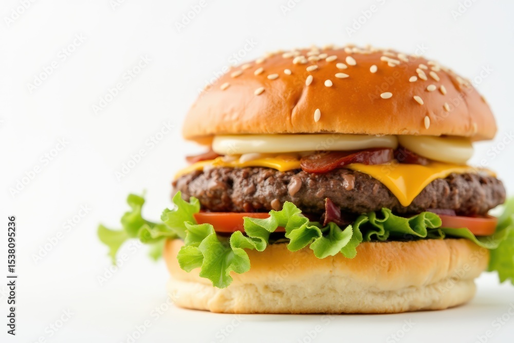 Tasty burger close up Tasty burger close up
