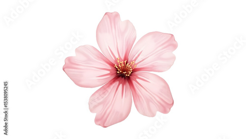  Pink Flower PNG – Hibiscus-Style Bloom Clipart with Transparent Background
