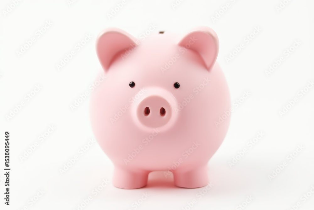 Pink piggy bank isolated on white. concept of preserving and saving money. Pink piggy bank isolated on white. concept of preserving and saving money.