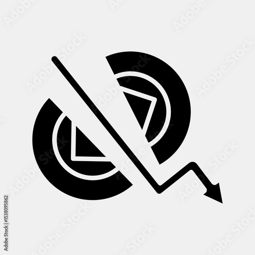 Icon crypto halving. Crypto currency elements. Icon in glyph style.