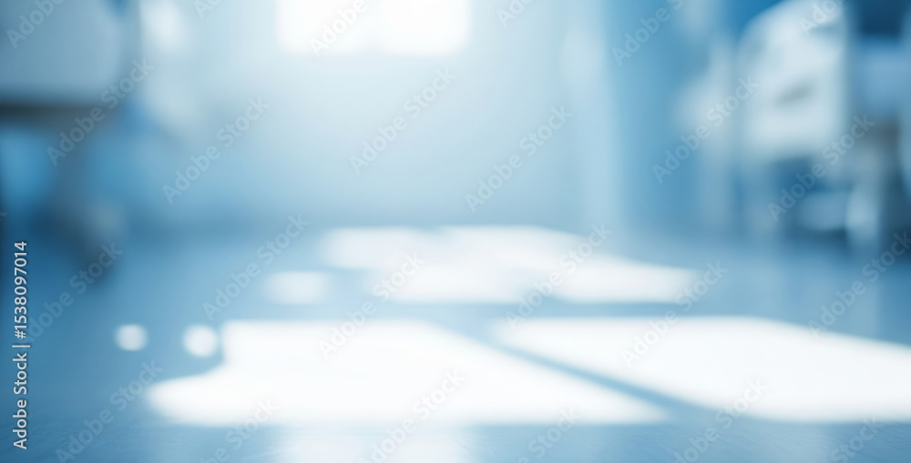 Obraz premium Brightly lit room with light shining through windows creating abstract patterns.