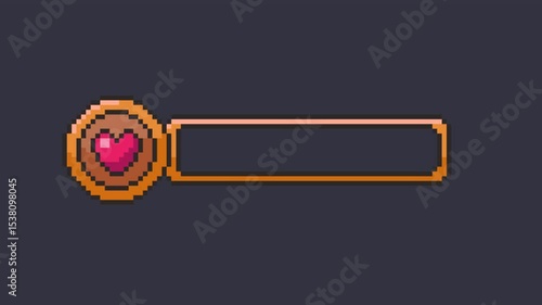 Pixel art game bar health. animation 8 bit suitable for games or apps