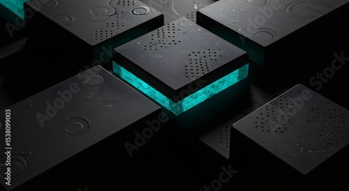Creative Technology Background with Bright Highlights