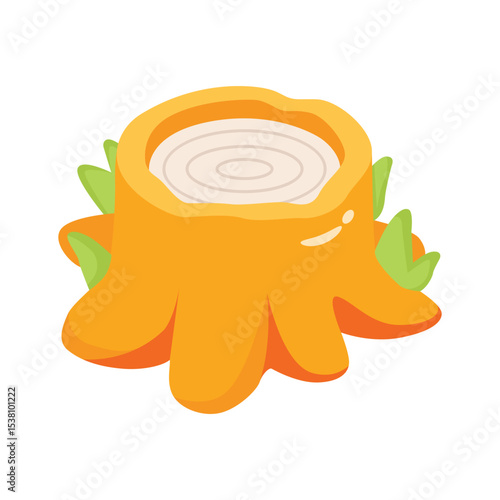 Here is a 2d icon representing wood trunk