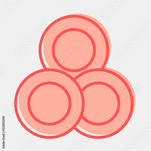 Icon token. Crypto currency elements. Icon in two tone style.