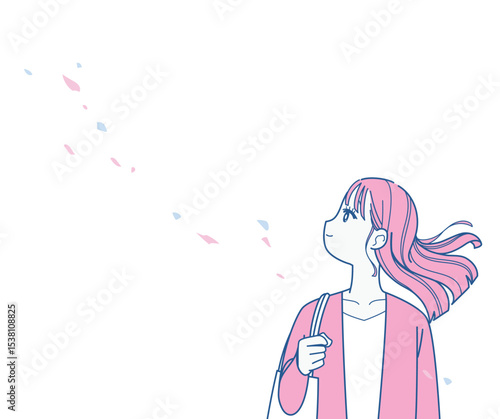 Wallpaper Mural 髪をなびかせる若い女性 Torontodigital.ca