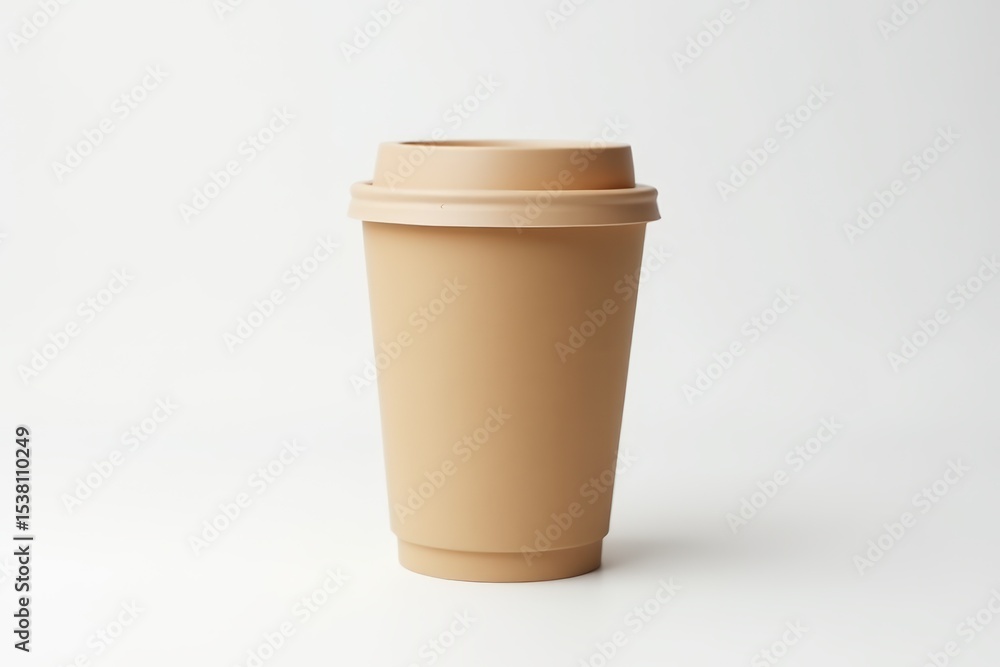 Minimalist Blank Kraft Coffee Cup. paper cup, Takeaway paper coffee cup isolated on white background, Blank take away kraft coffee cup Minimalist Blank Kraft Coffee Cup. paper cup, Takeaway paper coffee cup isolated on white background, Blank take away kraft coffee cup