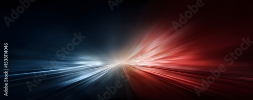 Abstract background with flowing black and red waves creating a dynamic and visually stunning effect on a blurred bokeh backdrop